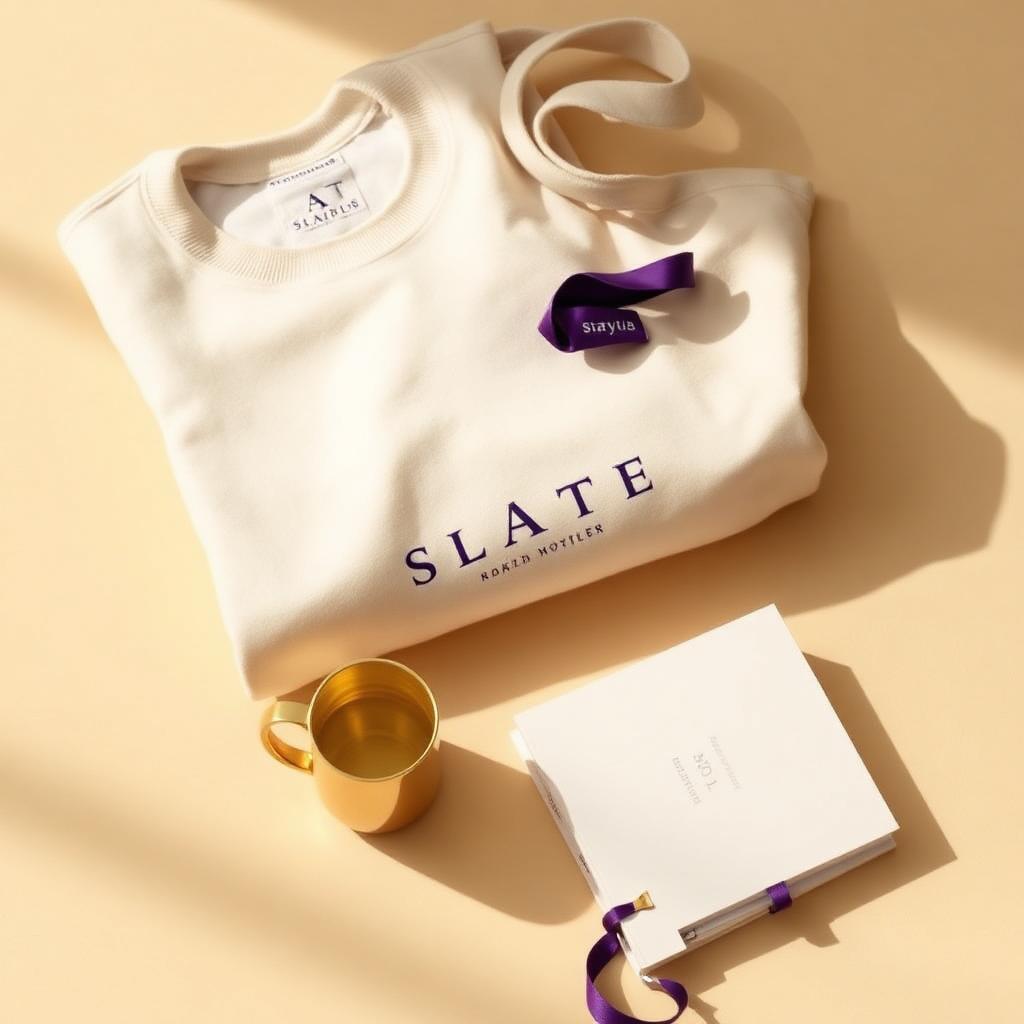 Branded Classic Beauty Studios merchandise including a sweatshirt and tote