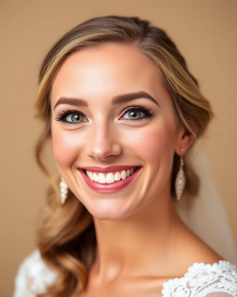 Bethany after her bridal glam and brow shaping